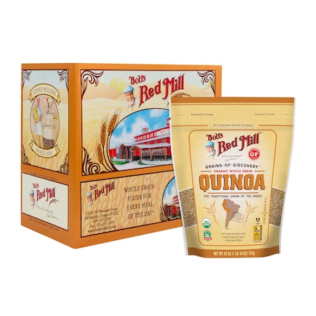 Bobs Red Mill Natural Foods Bob's Red Mill Organic White Quinoa 26 oz. Bag, PK4 1447S264